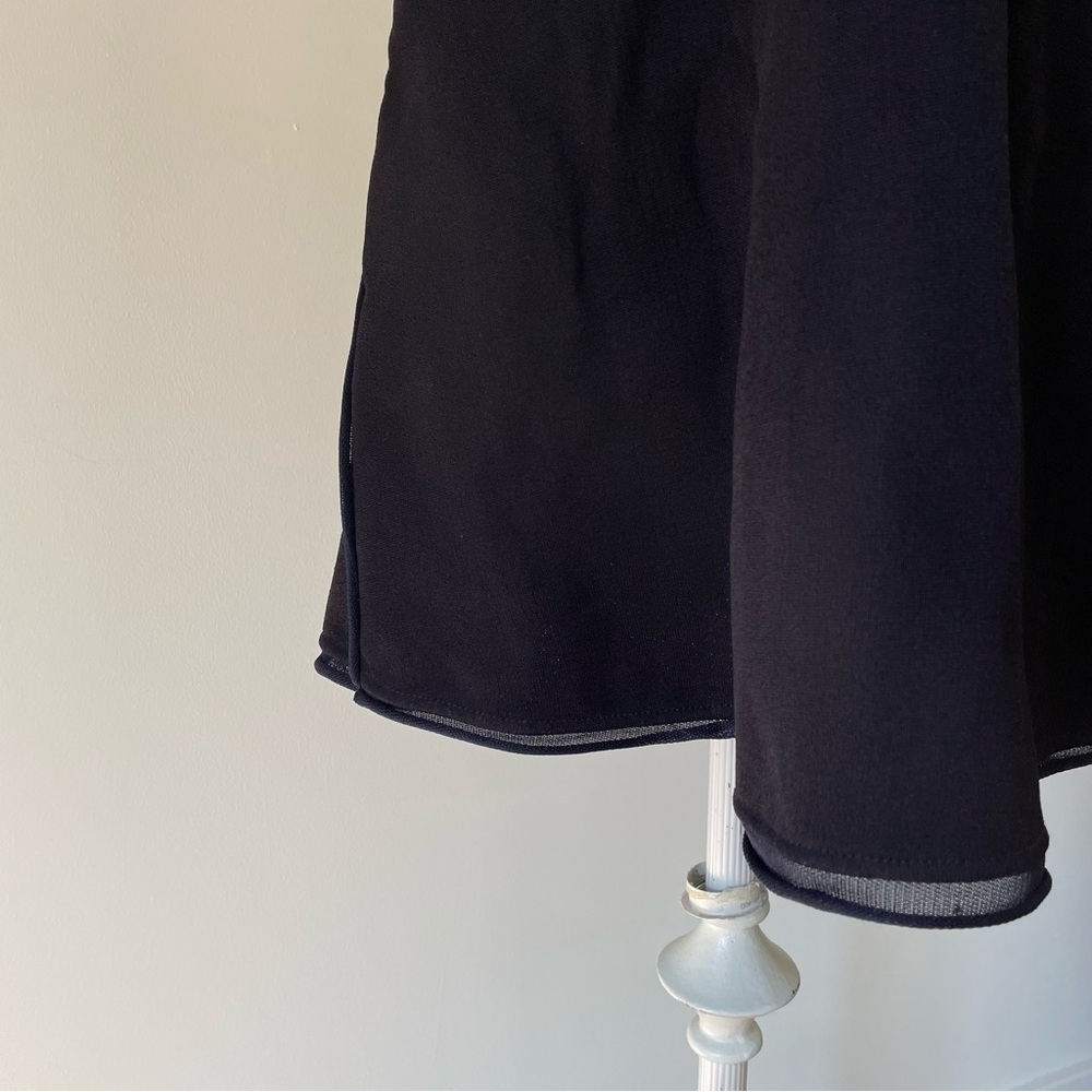 Calvin Klein Collection Marine Blue Cully Heavy Knit Leather Trim Mini Dress L - Picture 9 of 12